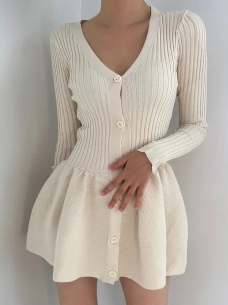 Vestido de punto blanco para m - French Vintage Floral Midi Dress reseña y precio