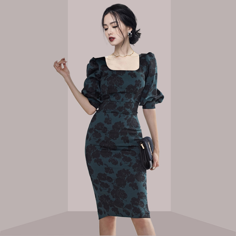 Elegante Vestido Midi con Esta - French Vintage Floral Midi Dress reseña y precio