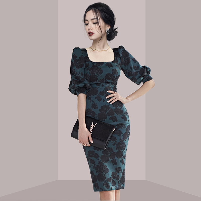 Elegante Vestido Midi con Esta - French Vintage Floral Midi Dress reseña y precio
