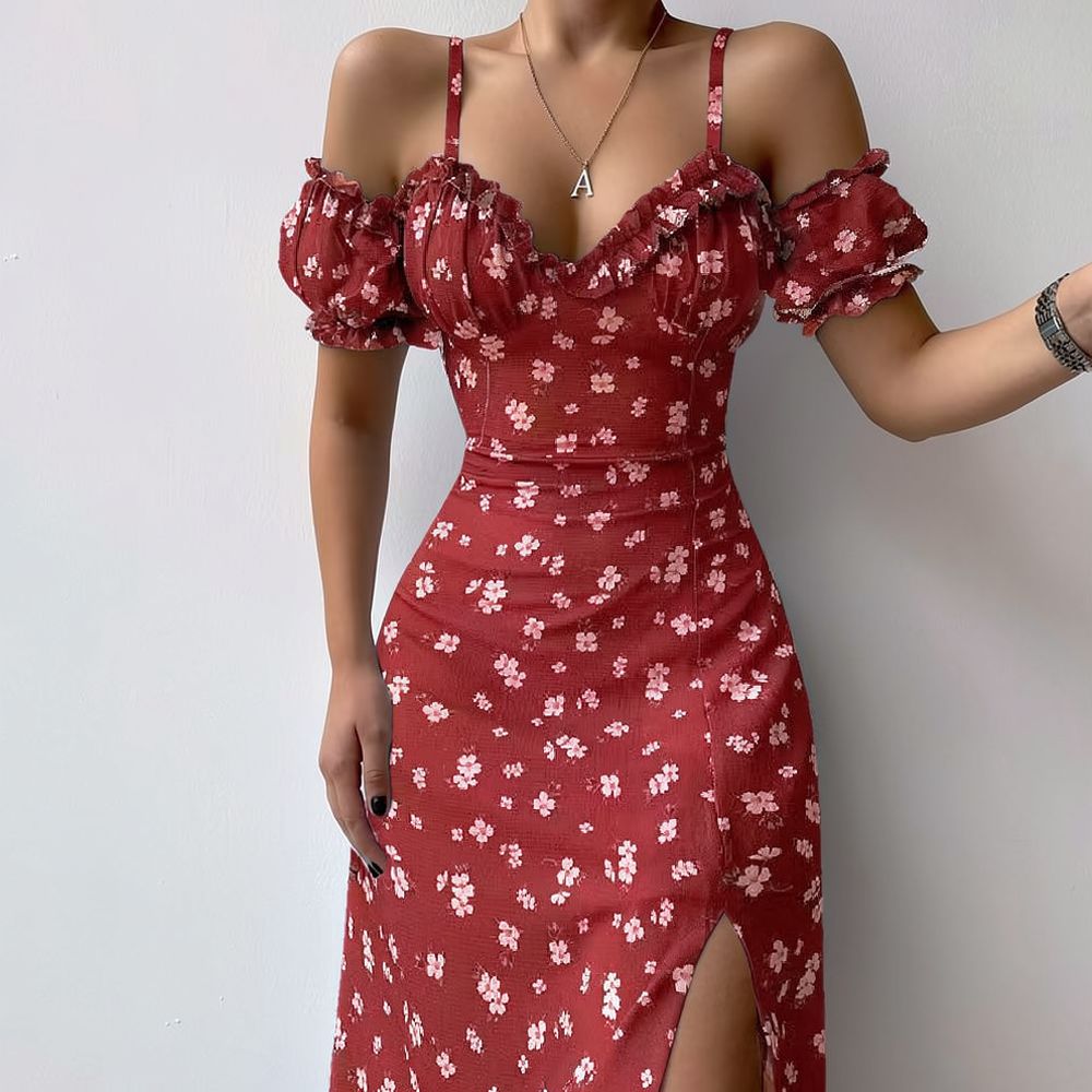 Vestido floral de verano para  - French Vintage Floral Midi Dress reseña y precio