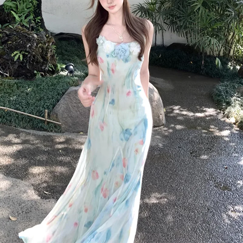 Vestido Midi japonés Kawaii Y2 - French Vintage Floral Midi Dress reseña y precio