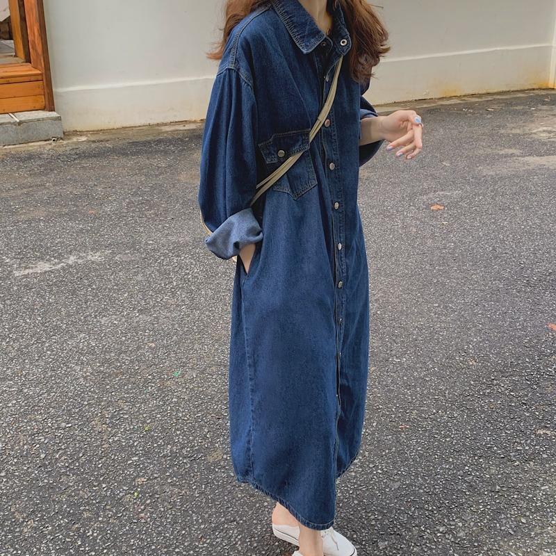Nuevo Vestido Camisero de Mezc - Korean Style A Line Shirt Dress reseña y precio