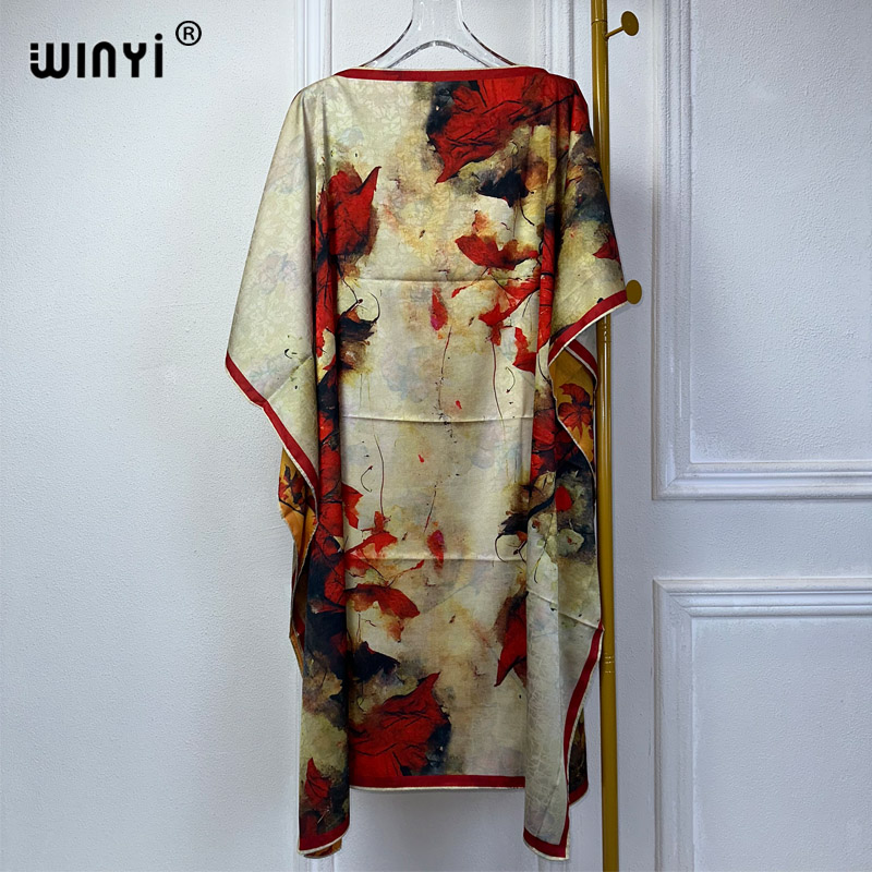 WINYI-Vestido largo con estamp - Boho Summer Beach Maxi Dress reseña y precio